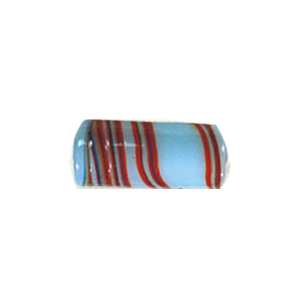 Printed Striped Venetian small   medium Furnace Glass Bead 15327