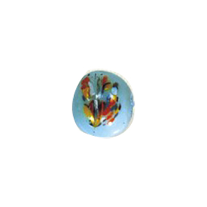 Printed Striped Venetian small   medium Furnace Glass Bead 15334