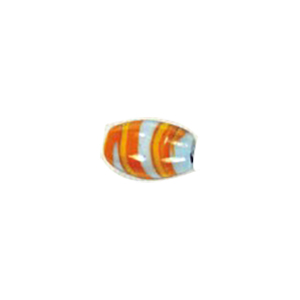 Feathered and Striped small   medium Furnace Glass Beads 15370