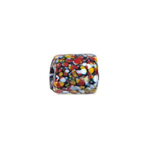 Printed and Striped small   medium Furnace Glass Beads 15405