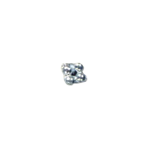 Zinc Alloy casted beads Silver plated 13563