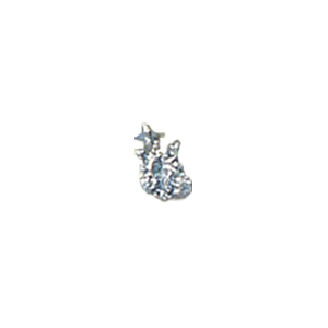 Zinc Alloy casted beads Silver plated 13571