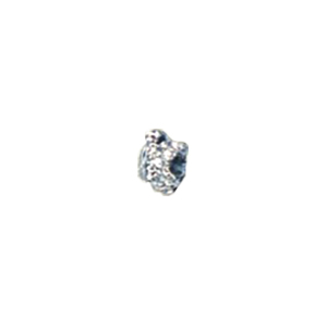 Zinc Alloy casted beads Silver plated 13584