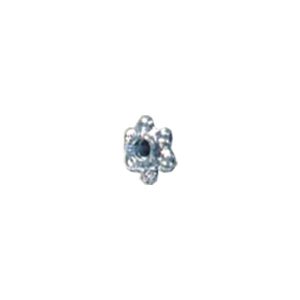 Zinc Alloy casted beads Silver plated 13586