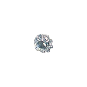 Zinc Alloy casted beads Silver plated 13588