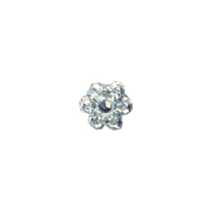 Zinc Alloy casted beads Silver plated 13589