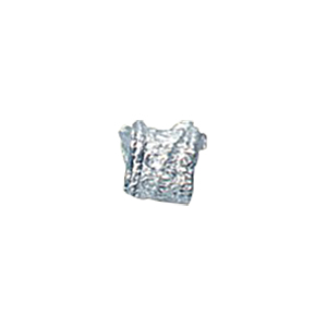 Zinc Alloy casted beads Silver plated 13600