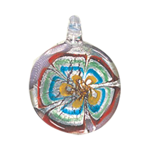 Silver foiled Glass Pendants 15448