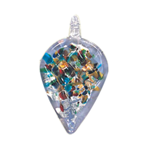 Silver foiled Glass Pendants 15452