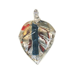 Silver foiled Glass Pendants 15457