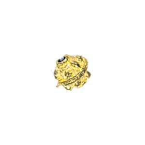 Zinc Alloy casted beads Gold plated 13641