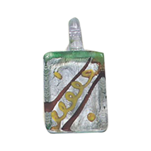Silver foiled Glass Pendants 15463