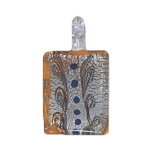 Silver foiled Glass Pendants 15468