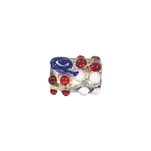Stringer Lampworked Tube Glass Beads 13678