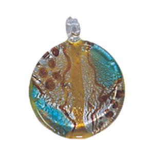 Silver foiled Glass Pendants 15481
