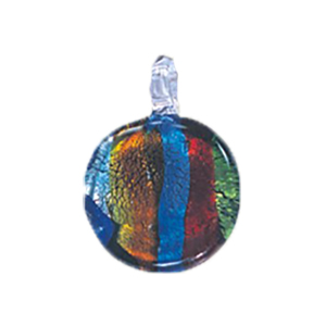 Silver foiled Glass Pendants 15484
