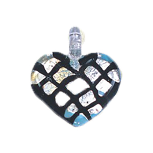 Silver foiled Glass Pendants 15486
