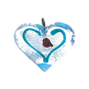 Silver foiled Glass Pendants 15487