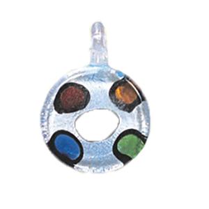 Silver foiled Glass Pendants 15490