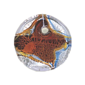Silver foiled Glass Pendants 15495