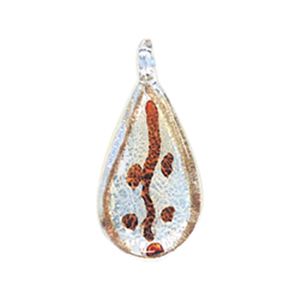 Silver foiled Glass Pendants 15504