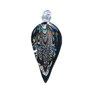 Silver foiled Glass Pendants 15508