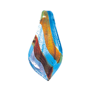 Silver foiled Glass Pendants 15518