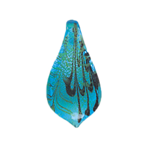 Silver foiled Glass Pendants 15517