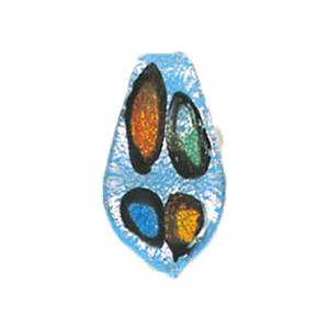 Silver foiled Glass Pendants 15544
