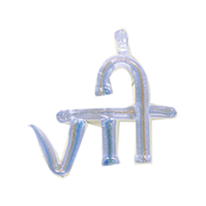 Silver foiled Glass Pendants 15553