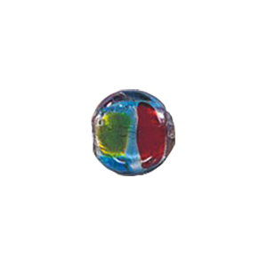 Lampworked Silver foiled Glass Beads 13784