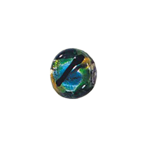 Lampworked Silver foiled Glass Beads 13785
