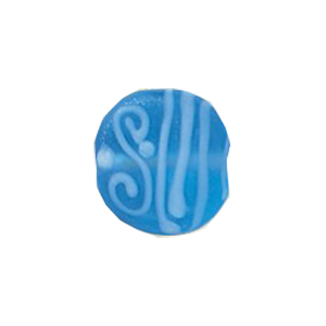 Stringer and Dotted Lampworked flat Round Glass Beads 13821