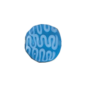 Stringer and Dotted Lampworked flat Round Glass Beads 13824