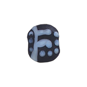 Stringer and Dotted Lampworked flat Round Glass Beads 13827