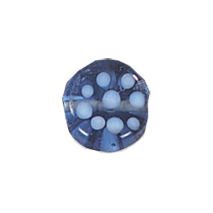 Stringer and Dotted Lampworked flat Round Glass Beads 13833