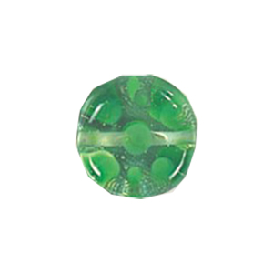 Stringer and Dotted Lampworked flat Round Glass Beads 13843