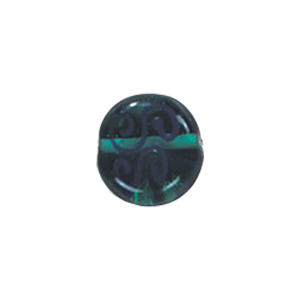 Stringer and Dotted Lampworked flat Round Glass Beads 13960