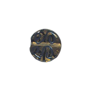 Stringer and Dotted Lampworked flat Round Glass Beads 13961