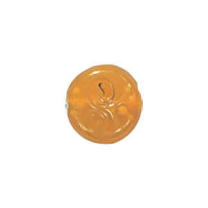 Stringer and Dotted Lampworked flat Round Glass Beads 13967