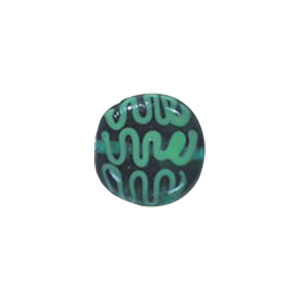 Stringer and Dotted Lampworked flat Round Glass Beads 13986