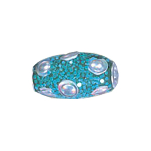 Decorated or Embellished Clay Beads 15738