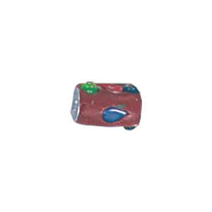 Decorated or Embellished Clay Beads 16028