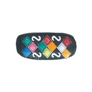 Decorated or Embellished Clay Beads 16049