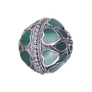 Hollow Engraved Fancy Metal Beads 17023