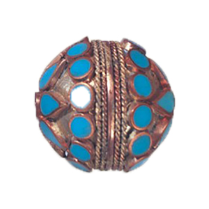 Hollow Engraved Fancy Metal Beads 17025