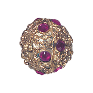 Hollow Engraved Fancy Metal Beads 17026