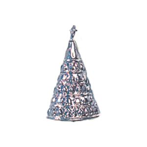 Hollow Metal Cone Beads stamped Metal sheet electroplated 16684