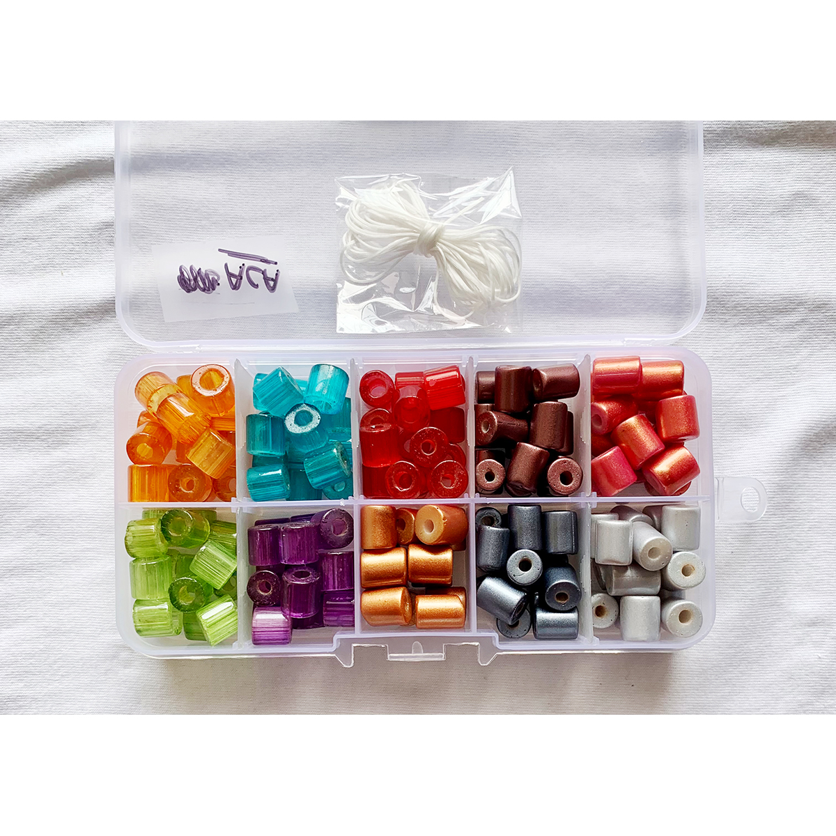 Item No "ACA" Glass Tube Beads with Bigger Hole, DIY and Jewelry Kit